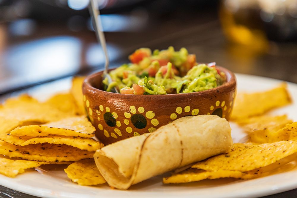San Ignacio- Mulege- Baja California Sur- Mexico. Chips and guacamole in a cafe in San Ignacio.